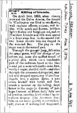 Newspaper clipping about Abraham Lincoln published March 8, 1876