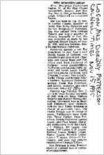 Newspaper clipping about Dorothy Patterson Logan published November 15, 1995