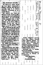 Newspaper clipping about Thomas F. Miller published September 8, 1976