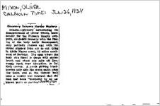 Newspaper clipping about Oliver Mixon published June 26, 1924