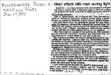 Newspaper clipping about John A. Montgomery published June 17, 1995