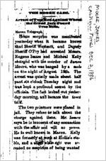 Newspaper clipping about James Moore published December 2, 1886