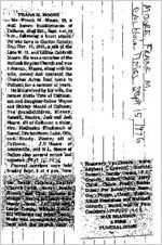 Newspaper clipping about Frank M. Moore published September 15, 1976