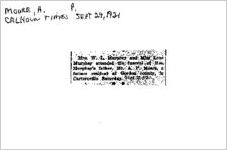 Newspaper clipping about A. P. Moore published September 29, 1921