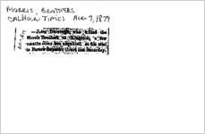 Newspaper clipping aboutMorrispublished August 7, 1879