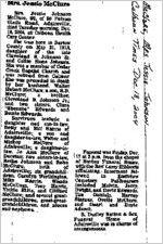 Newspaper clipping about Jessie Johnson Mcclure published December 18, 2004