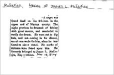 Newspaper clipping about James L. Mcentire published November 18, 1874