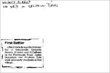 Newspaper clipping about Albert Nichols