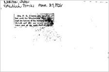 Newspaper clipping about John Norton published March 27, 1924
