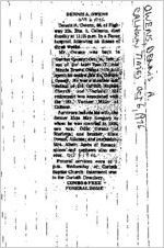 Newspaper clipping about Dennis A. Owens published October 6, 1976