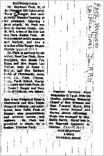 Newspaper clipping about Haywood Pack published January 19, 1977