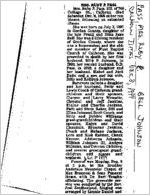 Newspaper clipping about Ruby Pass published December 8, 1999
