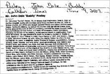 Newspaper clipping about John Dale Pasley published June 9, 2007