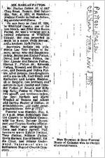 Newspaper clipping about Harlan Patton published November 8, 1995