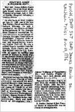 Newspaper clipping about James Edwin Paugh published August 10, 1996