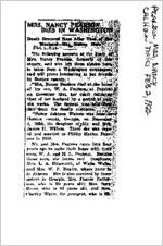 Newspaper clipping about Nancy Pearson published February 2, 1922
