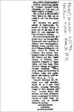 Newspaper clipping about William Lester Priest published March 31, 1976