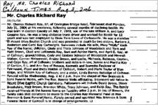 Newspaper clipping about Charles Richard Ray published August 2, 2006