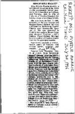 Newspaper clipping about Myrtle Marrie Rickett published July 20, 1996