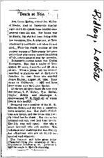 Newspaper clipping about Louisa Ridley