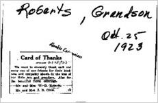 Newspaper clipping about Roberts published October 25, 1923