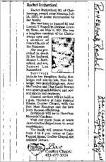 Newspaper clipping about Rachel Rutherford published July 18, 2007