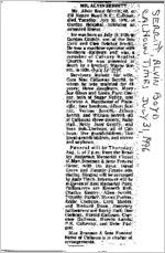Newspaper clipping about Alvin Boyd Serritt published July 31, 1996