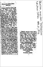 Newspaper clipping about William Jefferson Sexton published April 21, 1976