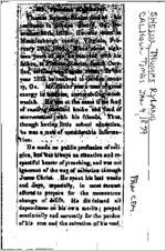 Newspaper clipping about Thomas Ryland Shelor published January 9, 1879