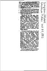 Newspaper clipping about George Simpson published October 23, 1993