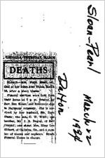 Newspaper clipping about Pearl Sloan published March 22, 1924