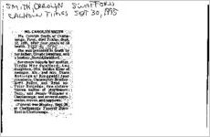 Newspaper clipping about Carolyn Swafford Smith published September 30, 1995