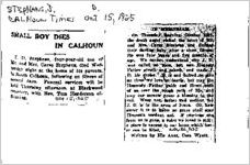 Newspaper clipping about J. D. Stephans published October 15, 1925