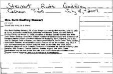 Newspaper clipping about Ruth Godfrey Stewart published July 18, 2007