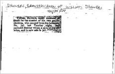 Newspaper clipping about the Showers family published May 24, 1838