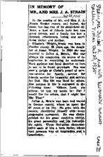 Newspaper clipping about Julius A. Elizabeth Wright Strain published October 29, 1925