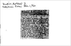 Newspaper clipping about Robert J. Swain published December 1, 1921
