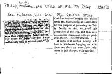 Newspaper clipping about the Talley family