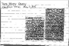 Newspaper clipping about Henry Grady Tate published August 11, 1976