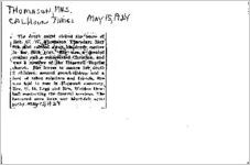 Newspaper clipping about Mrs. Thomason published May 15, 1924
