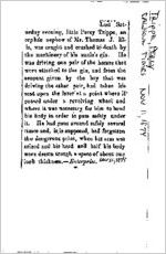 Newspaper clipping about Percy Trippe published November 11, 1874