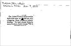 Newspaper clipping about Lewis Tumlin published June 9, 1875