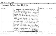 Newspaper clipping about unknown African Americans published January 26, 1876