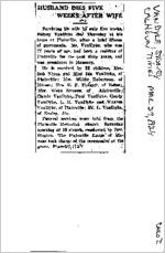 Newspaper clipping about Sidney Vandyke published March 27, 1924