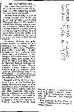 Newspaper clipping about Lloyd Willard Weaver published August 19, 1995