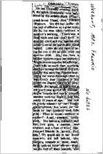 Newspaper clipping about Frankie Weehunt published
