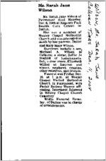 Newspaper clipping about Sarah Jane Wilson published December 11, 2004