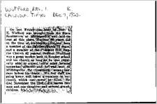 Newspaper clipping about I. E. Wofford published December 7, 1922