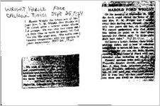 Newspaper clipping about Harold Ford Wright published September 25, 1924