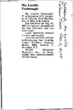 Newspaper clipping about Lucille Yarbrough published December 11, 2004